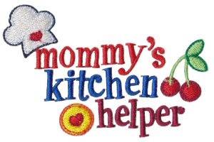 Picture of Mommys Kitchen Helper Machine Embroidery Design