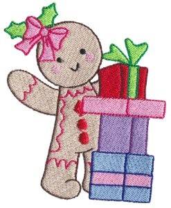 Picture of Gifts & Gingerbread Machine Embroidery Design