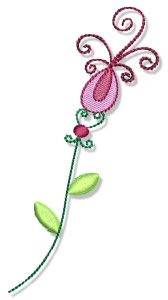 Picture of Flower Bud Machine Embroidery Design