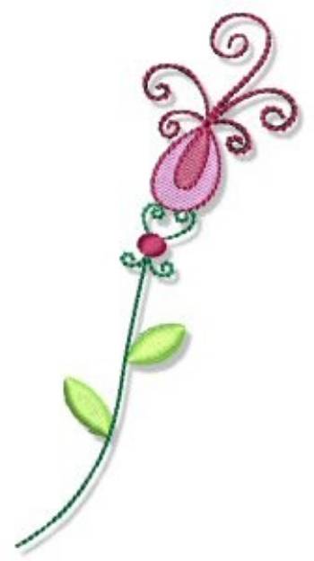 Picture of Flower Bud Machine Embroidery Design