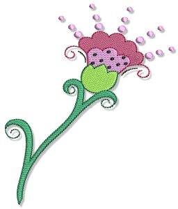 Picture of Thistle Flower Machine Embroidery Design