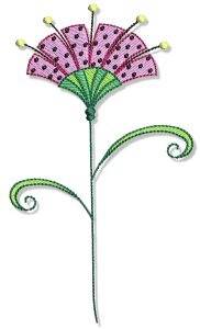 Picture of Swirl Fan Flower Machine Embroidery Design