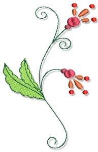 Picture of Swirly Blooms Machine Embroidery Design