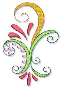 Picture of Colorful Swirls Machine Embroidery Design