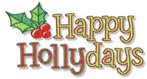 Picture of Happy Hollydays Machine Embroidery Design