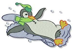 Picture of Snow Penguin Machine Embroidery Design