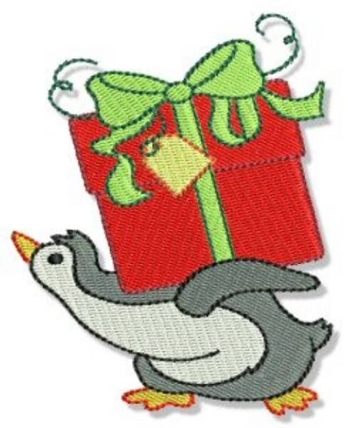 Picture of Gift & Penguin Machine Embroidery Design