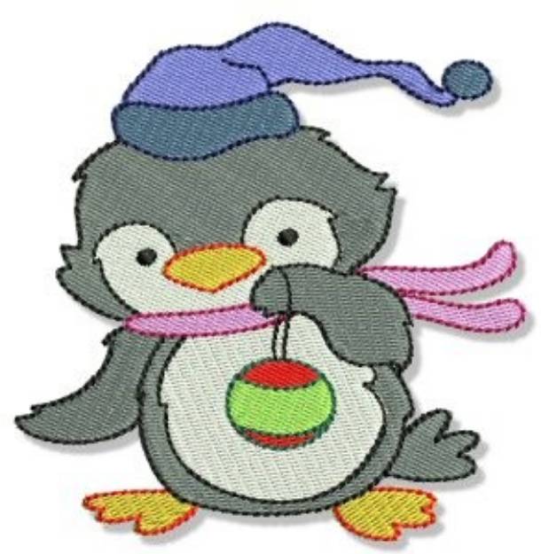 Picture of Ornament Penguin Machine Embroidery Design