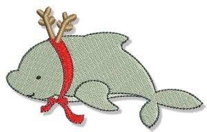 Picture of Reindeer Dolphin Machine Embroidery Design