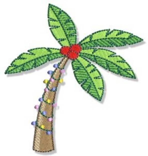 Picture of Christmas Palm Tree Machine Embroidery Design