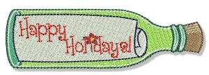 Picture of Happy Hollidays Note Machine Embroidery Design