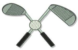 Picture of Golf Clubs & Ball Machine Embroidery Design