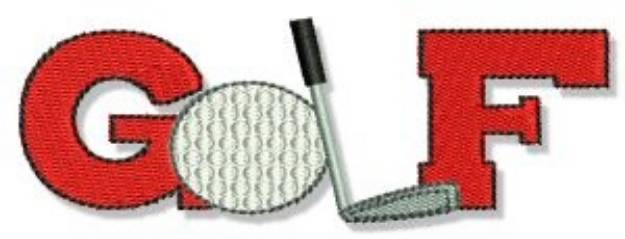 Picture of Golf Equipment Machine Embroidery Design