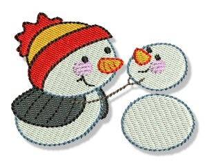 Picture of Build A Snowman Machine Embroidery Design