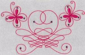 Picture of Swirled  Butterflies Machine Embroidery Design