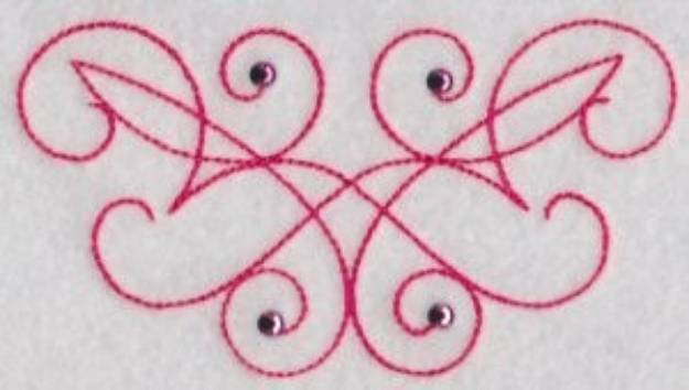 Picture of Swirled Embellishment Machine Embroidery Design