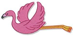 Picture of Flying Flamingo Machine Embroidery Design