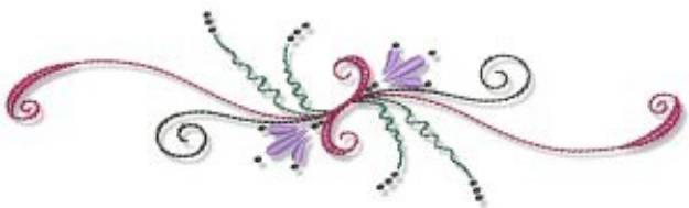 Picture of Swirly Line Machine Embroidery Design