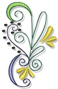 Picture of Swirly Embellishment Machine Embroidery Design