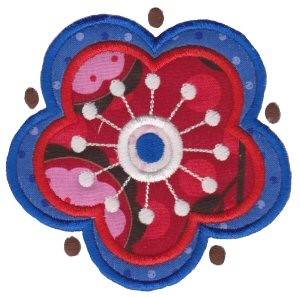 Picture of Applique Floral Machine Embroidery Design