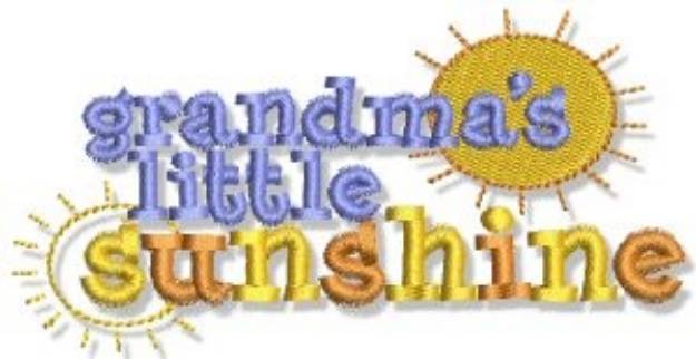 Picture of Grandmas Sunshine Machine Embroidery Design
