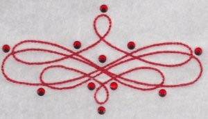 Picture of Swirled Flourish Machine Embroidery Design