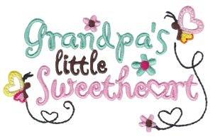 Picture of Grandpas Sweetheart Machine Embroidery Design