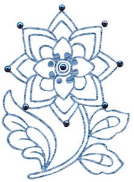 Picture of Redwork Bloom Machine Embroidery Design