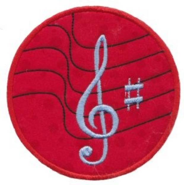 Picture of Musical Applique Machine Embroidery Design