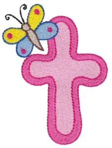 Picture of Butterfly Cross Machine Embroidery Design