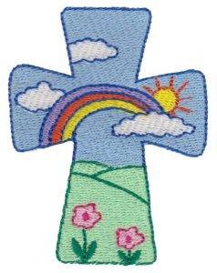 Picture of Rainbow Cross Machine Embroidery Design