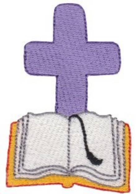 Picture of Cross & Bible Machine Embroidery Design
