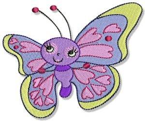 Picture of Cartoon Butterfly Machine Embroidery Design