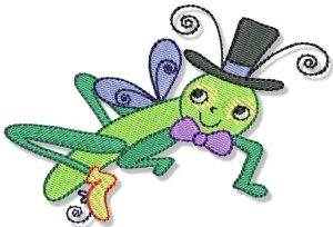 Picture of Cartoon Grasshopper Machine Embroidery Design