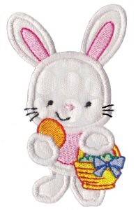 Picture of Easter Rabbit Applique Machine Embroidery Design