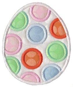 Picture of Dotted Easter Egg Applique Machine Embroidery Design