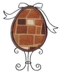 Picture of Egg & Stand Applique Machine Embroidery Design