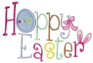 Picture of Hoppy Easter Applique Machine Embroidery Design