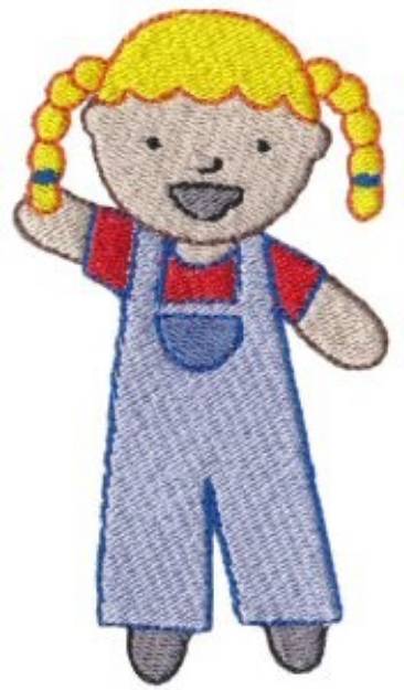 Picture of Old MacDonald Little Girl Machine Embroidery Design