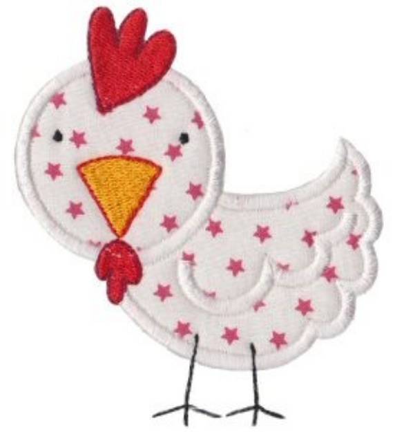 Picture of Old MacDonald Rooster Applique Machine Embroidery Design