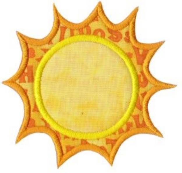 Picture of Old MacDonald Sun Applique Machine Embroidery Design