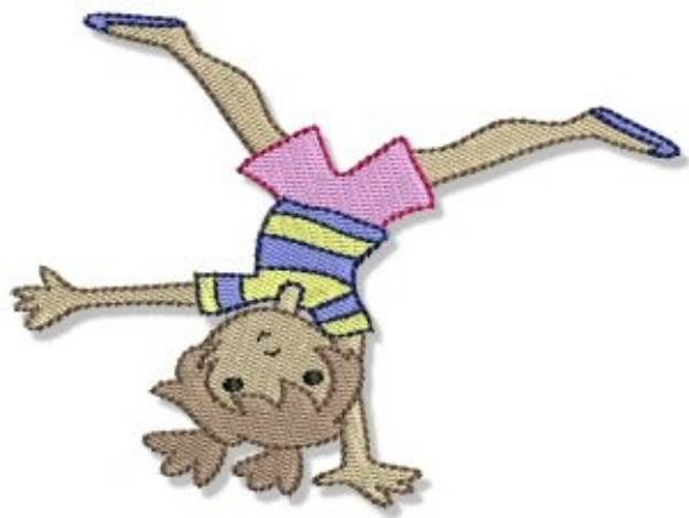 Picture of Little Gymnast Cartwheel Machine Embroidery Design