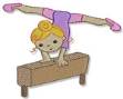 Picture of Little Gymnast Balance Beam Machine Embroidery Design