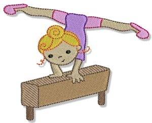 Picture of Little Gymnast Balance Beam Machine Embroidery Design