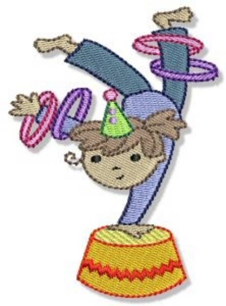 Picture of Little Gymnast Handstand Machine Embroidery Design
