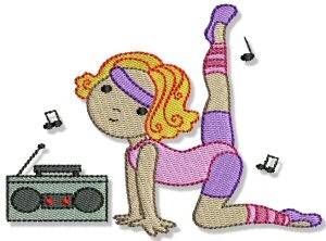 Picture of Little Gymnast Dancing Machine Embroidery Design