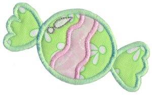 Picture of Green Candy Applique Machine Embroidery Design