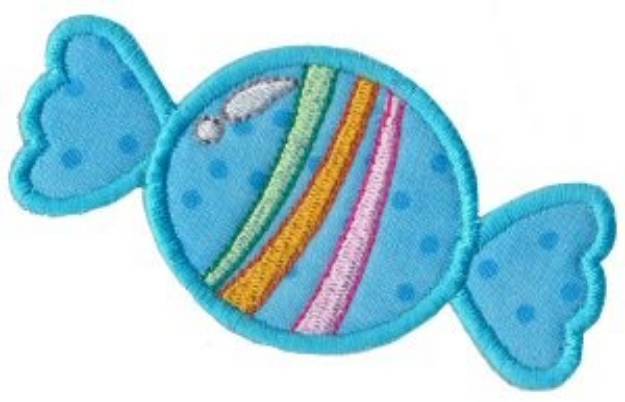 Picture of Blue Candy Applique Machine Embroidery Design
