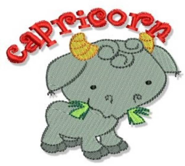 Picture of Capricorn Goat Machine Embroidery Design