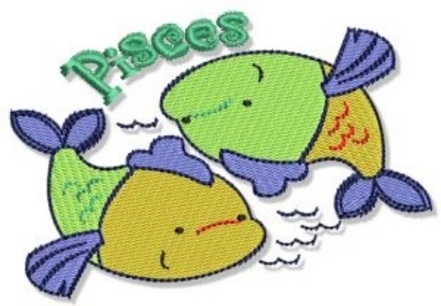 Picture of Pisces Fish Machine Embroidery Design